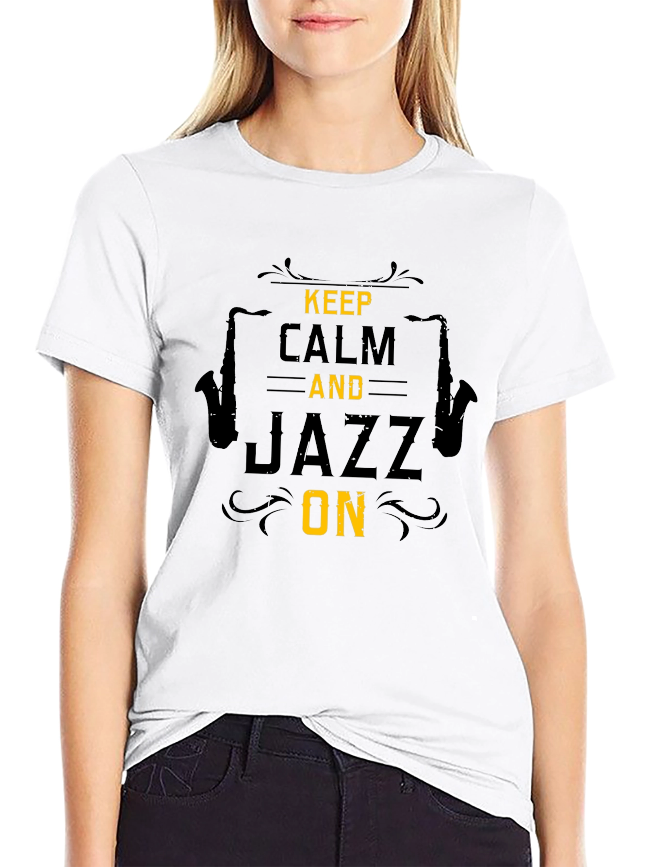 Keep Calm Jazz On Graphic T-Shirt