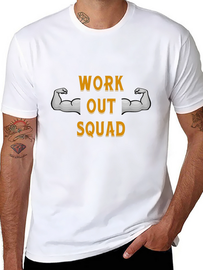 Work Out Squad Tee - Black Graphic T-Shirt