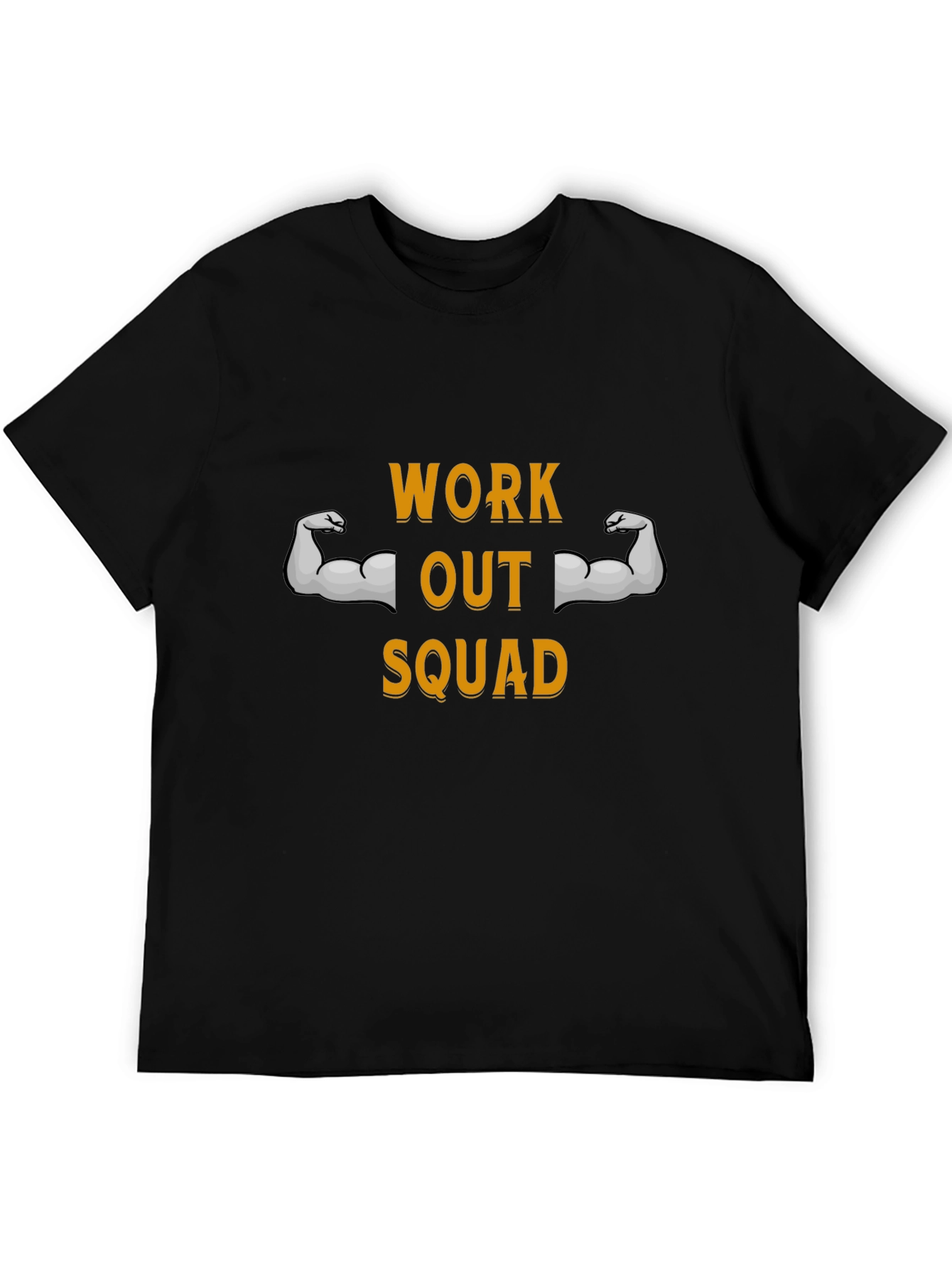 Work Out Squad Tee - Black Graphic T-Shirt