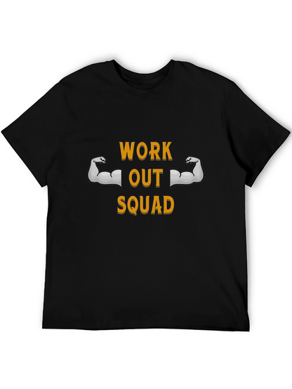 Work Out Squad Tee - Black Graphic T-Shirt