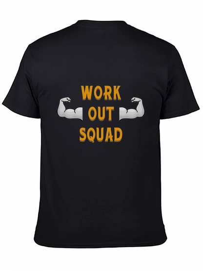 Work Out Squad Tee - Black Graphic T-Shirt
