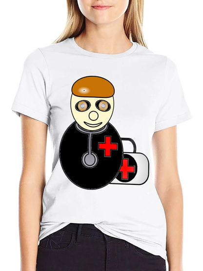 Cartoon Doctor Graphic T-Shirt