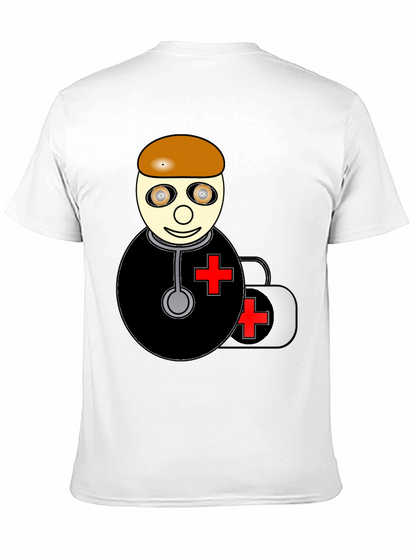Cartoon Doctor Graphic T-Shirt