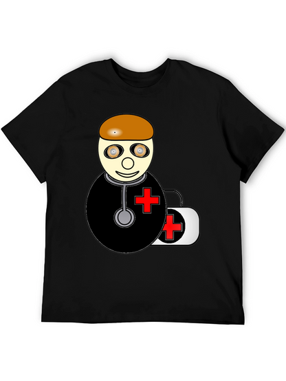 Cartoon Doctor Graphic T-Shirt
