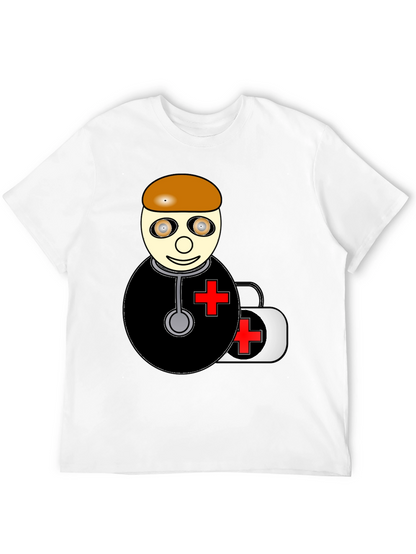 Cartoon Doctor Graphic T-Shirt