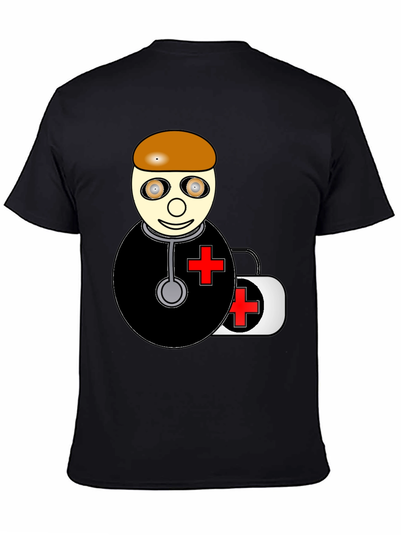 Cartoon Doctor Graphic T-Shirt