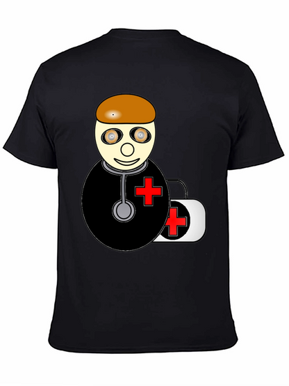 Cartoon Doctor Graphic T-Shirt