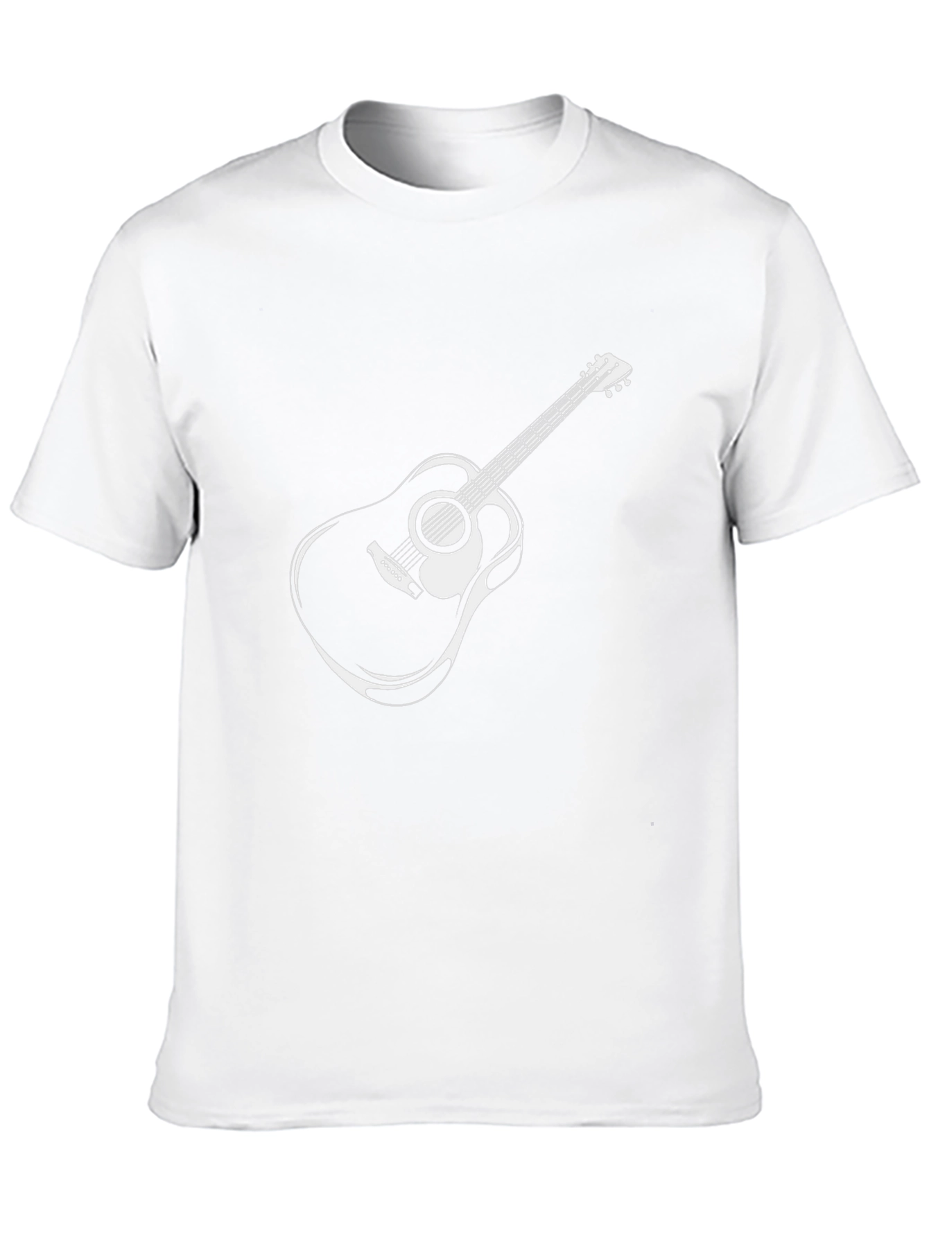 Mens Black Guitar Graphic Tee