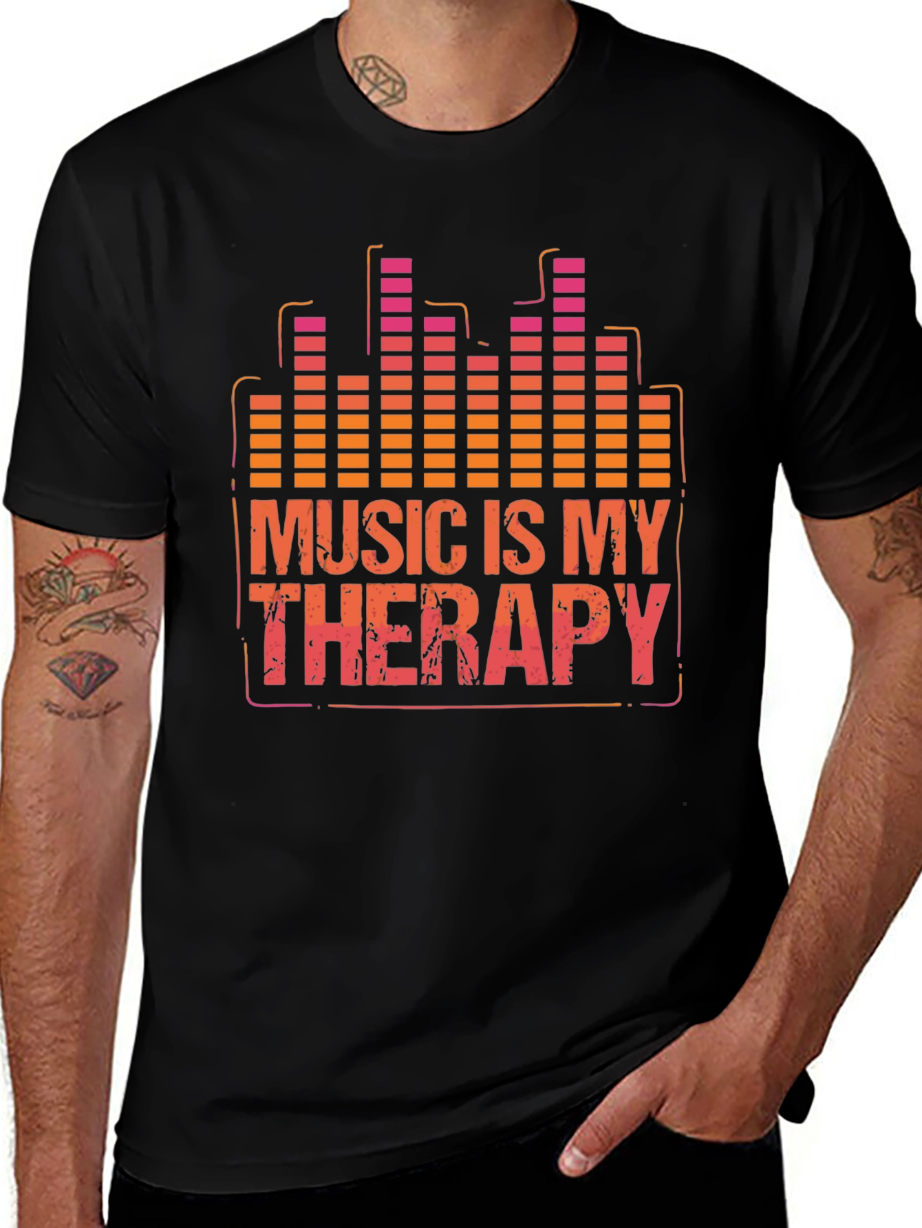 Music Therapy T-Shirt - Graphic Print
