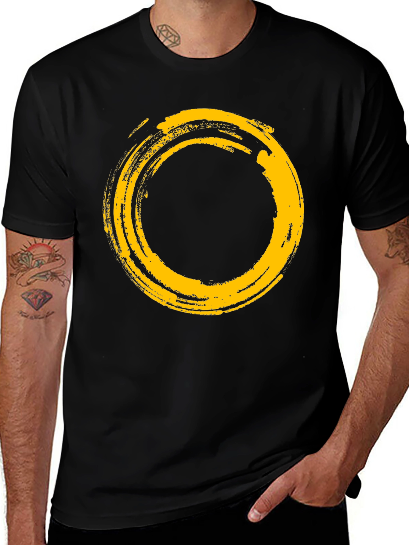 Zen Circle Graphic Tee - Soft Cotton Blend