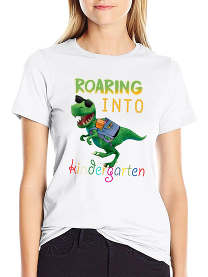 Roaring into Kindergarten Dinosaur T-Shirt
