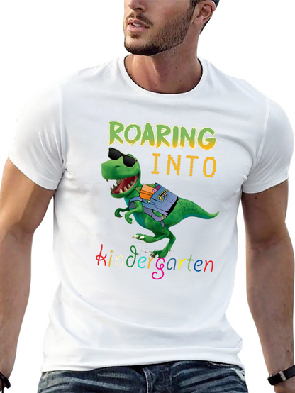 Roaring into Kindergarten Dinosaur T-Shirt