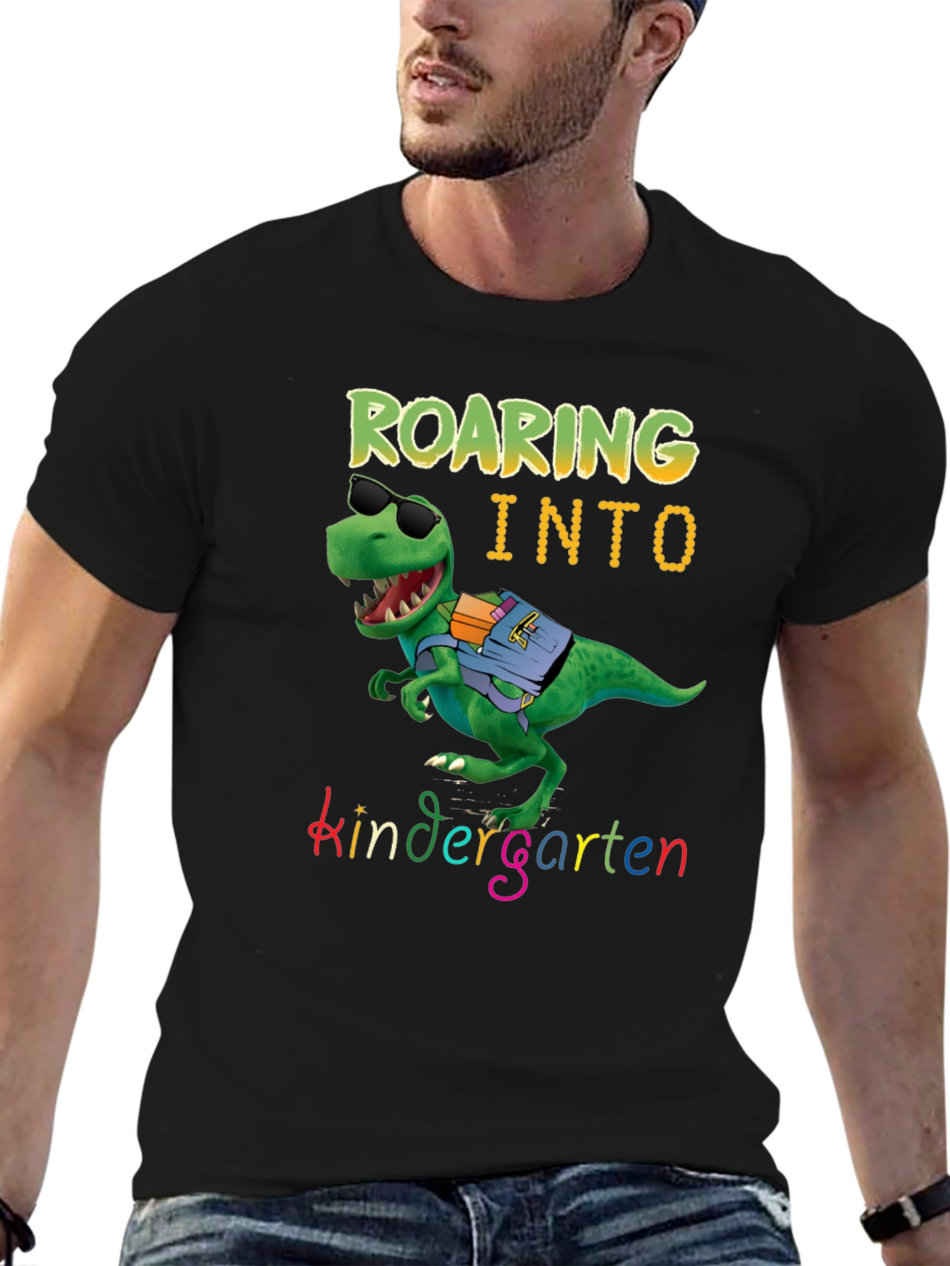 Roaring into Kindergarten Dinosaur T-Shirt