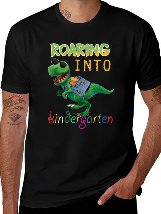 Roaring into Kindergarten Dinosaur T-Shirt