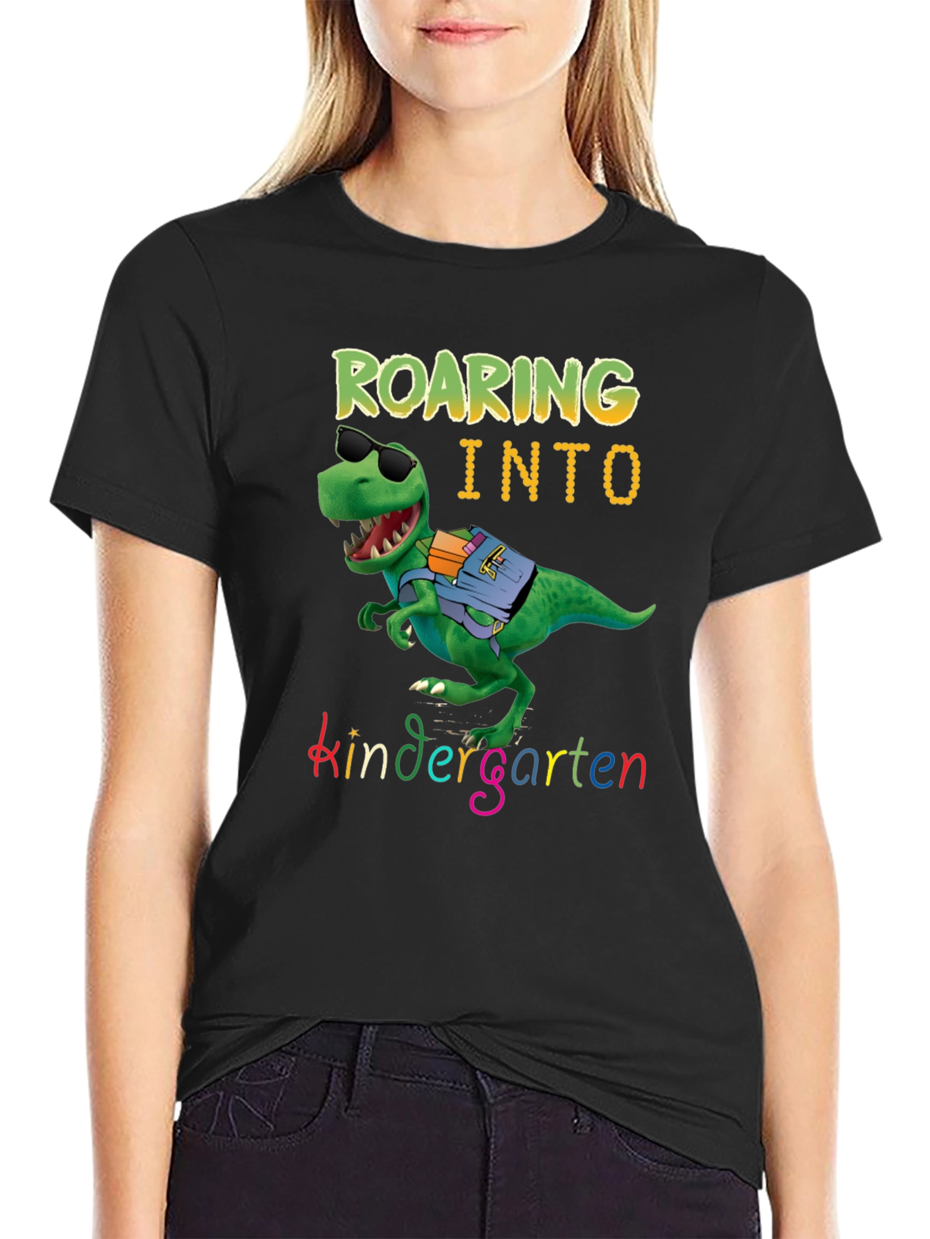Roaring into Kindergarten Dinosaur T-Shirt