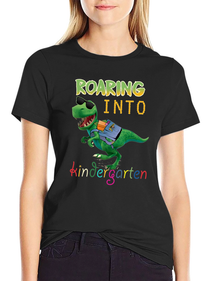 Roaring into Kindergarten Dinosaur T-Shirt