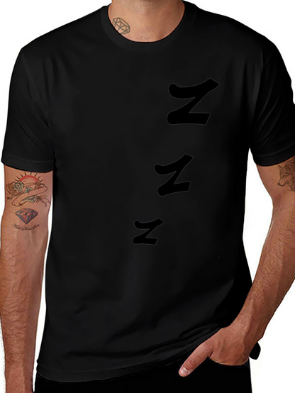 Mens Black T-Shirt with Abstract Z Design