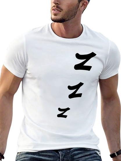 Mens Black T-Shirt with Abstract Z Design