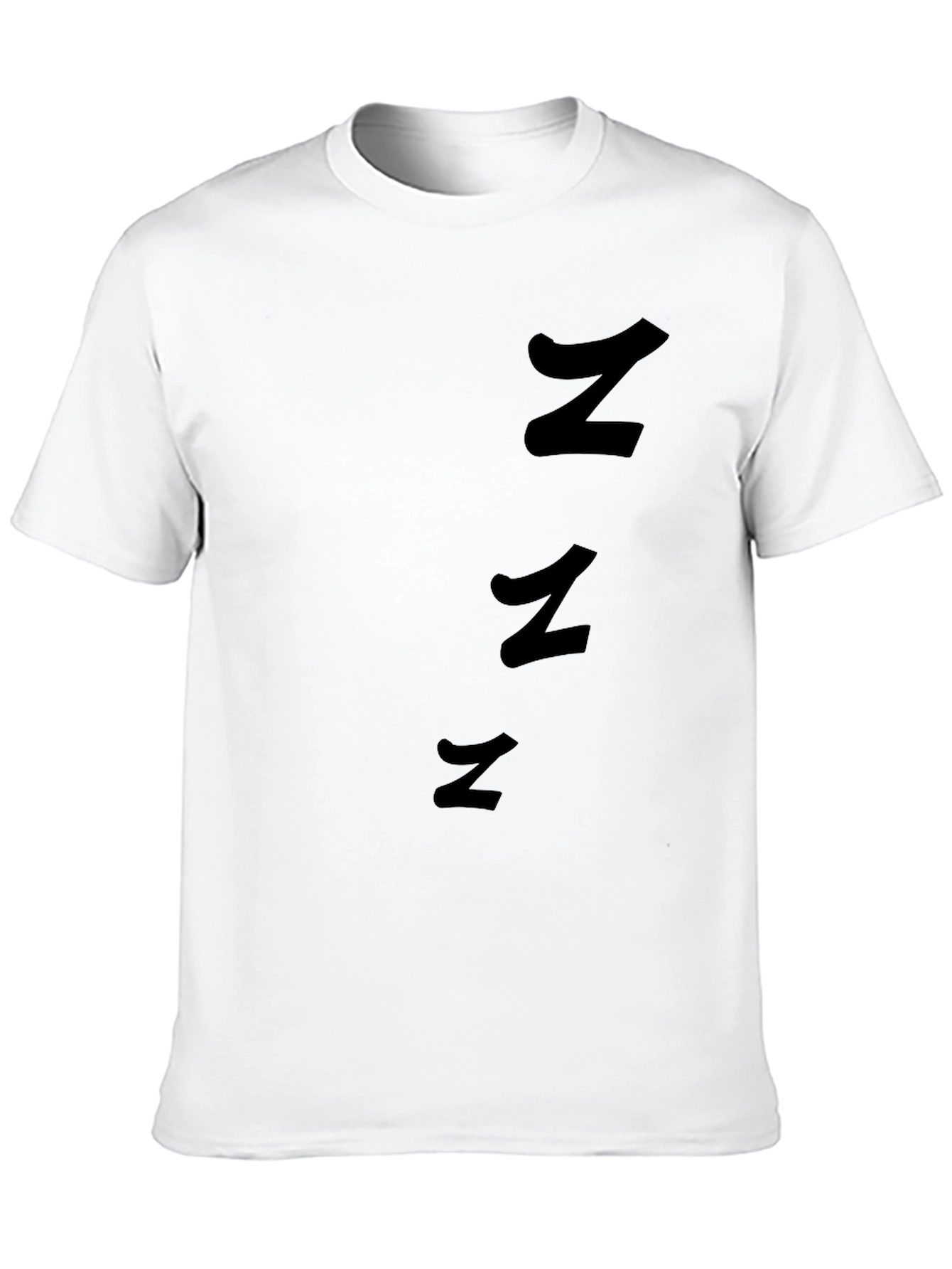Mens Black T-Shirt with Abstract Z Design