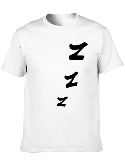 Mens Black T-Shirt with Abstract Z Design