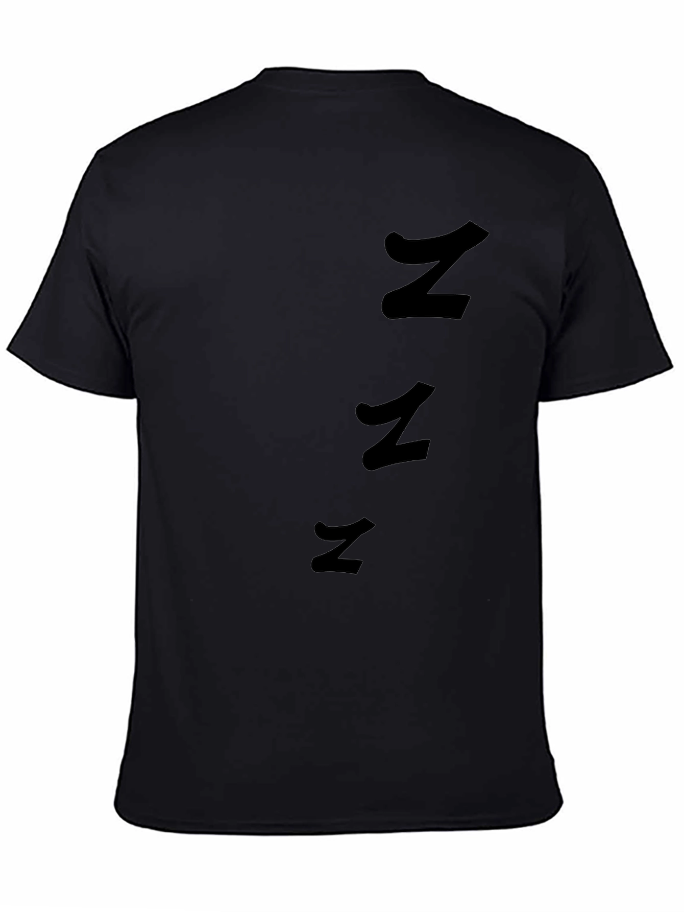 Mens Black T-Shirt with Abstract Z Design