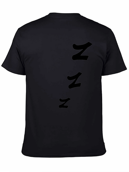 Mens Black T-Shirt with Abstract Z Design