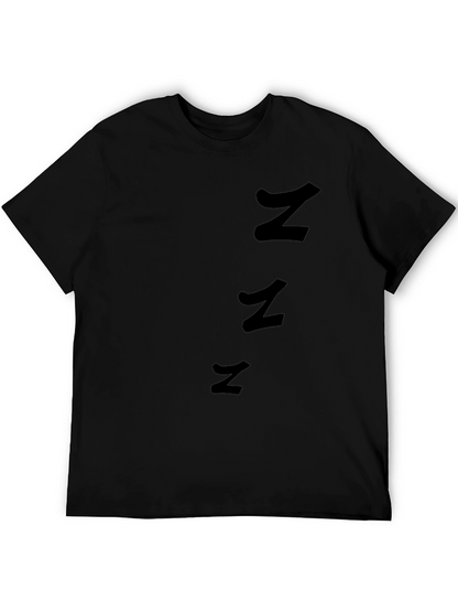 Mens Black T-Shirt with Abstract Z Design