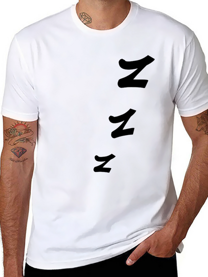 Mens Black T-Shirt with Abstract Z Design