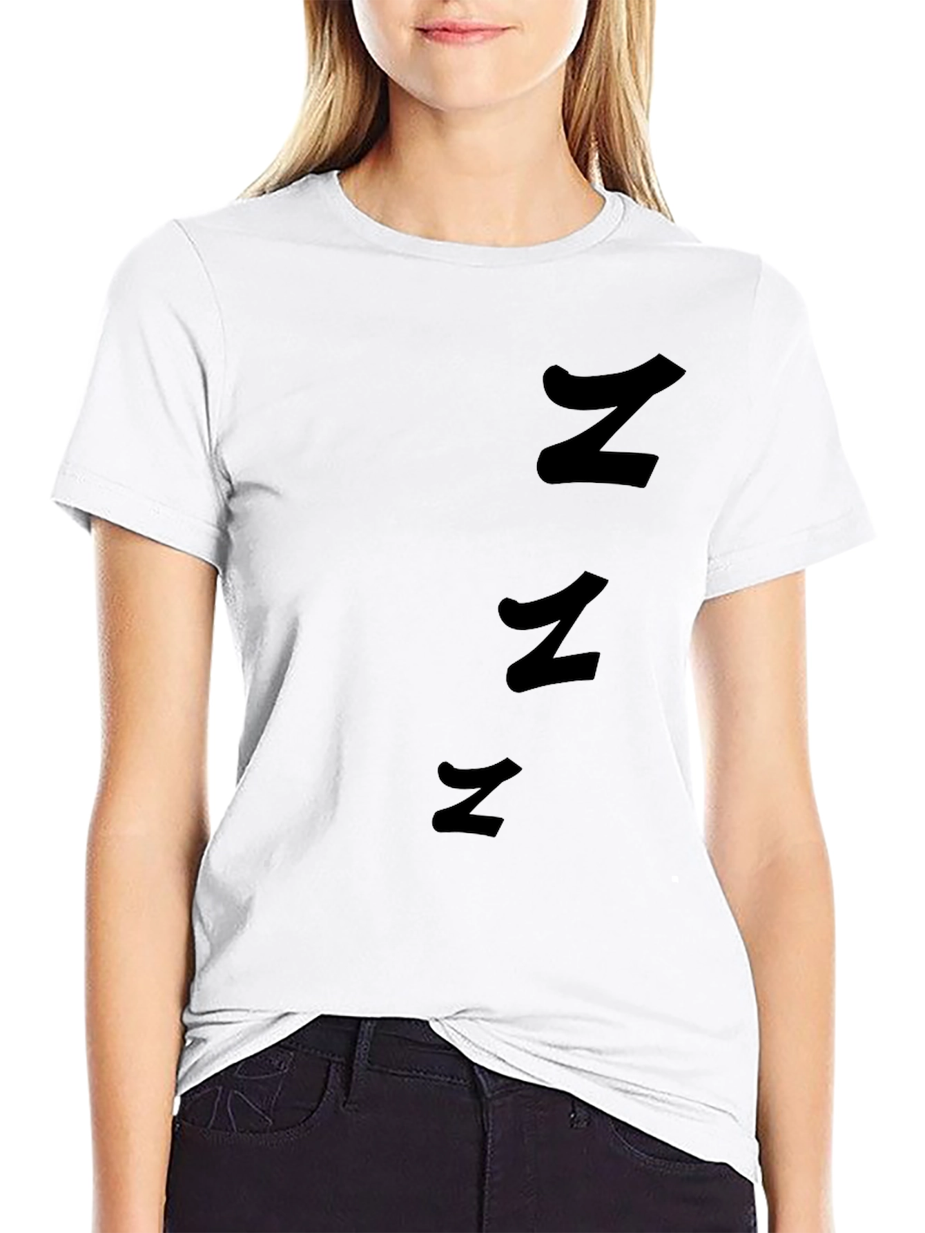 Mens Black T-Shirt with Abstract Z Design