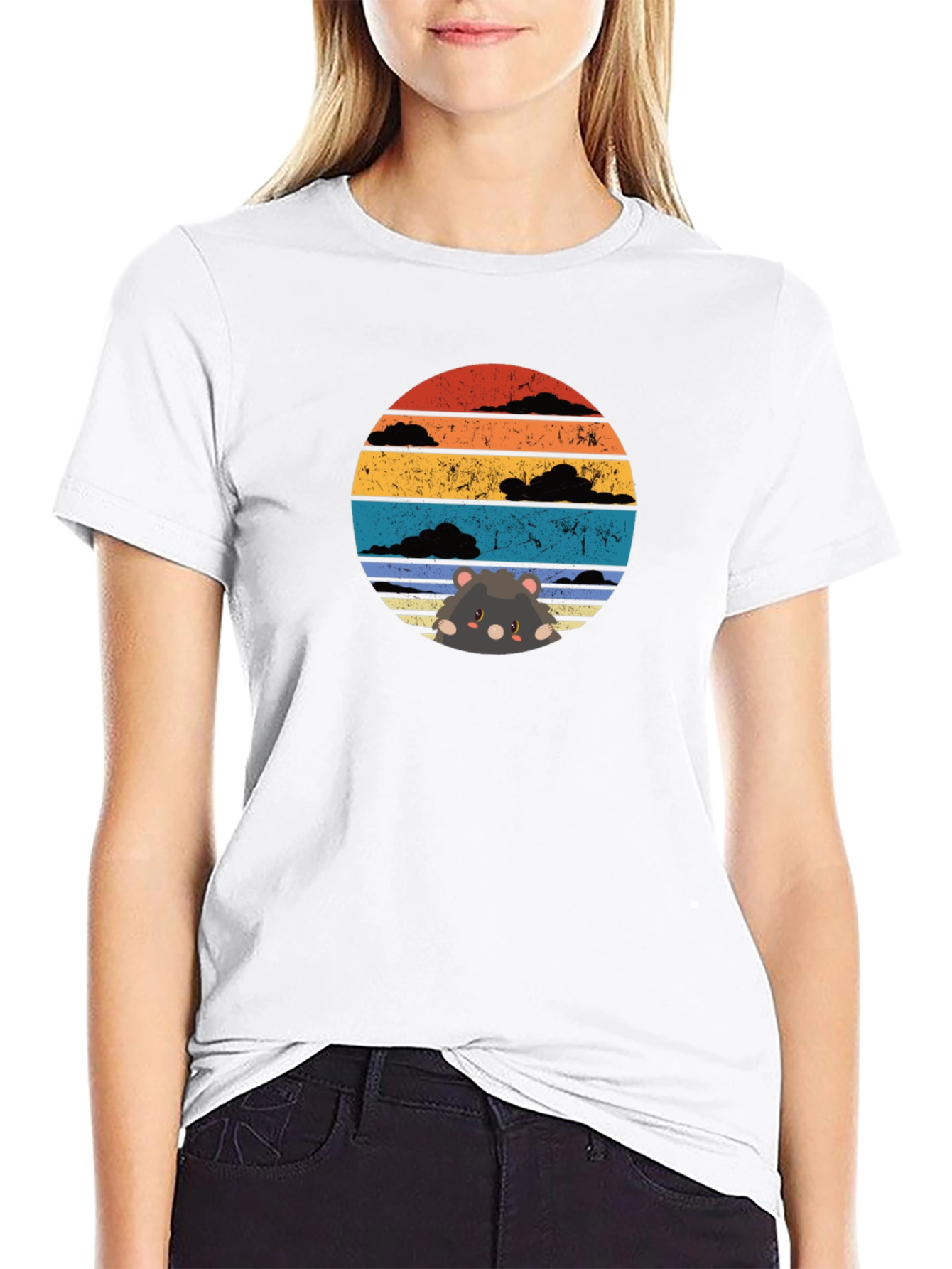 Sunset Hamster T-Shirt