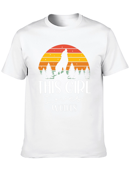 This Girl Loves Wolves Black T-Shirt