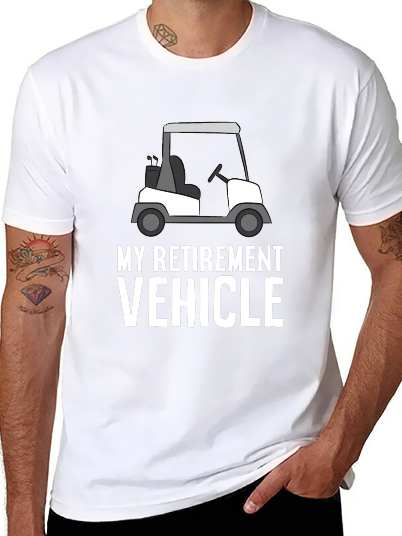 My Retirement Vehicle T-Shirt: Golf Cart Design