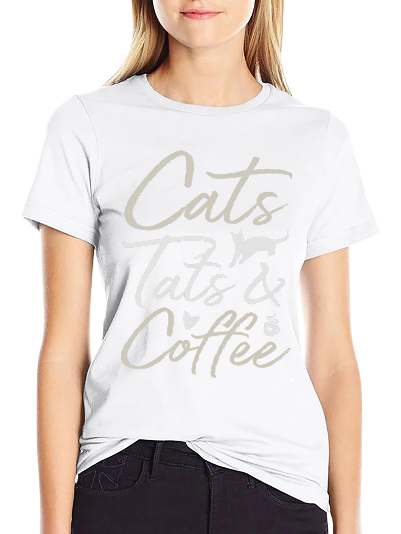 Cats Tats & Coffee Graphic Tee