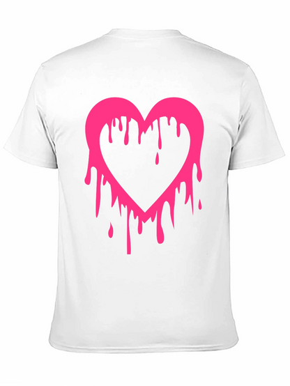 Dripping Heart Graphic Tee - Mens Black T-Shirt