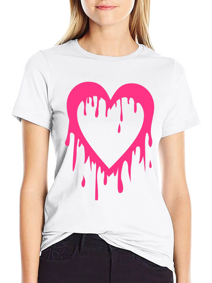 Dripping Heart Graphic Tee - Mens Black T-Shirt