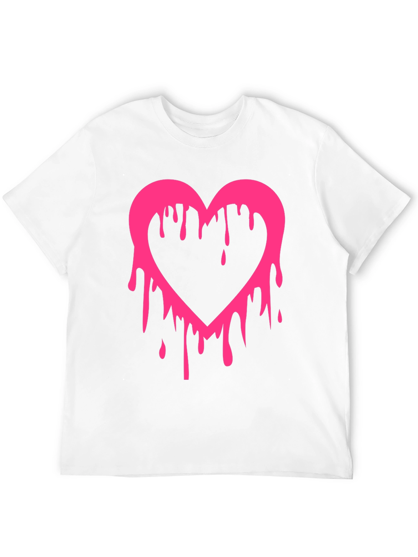 Dripping Heart Graphic Tee - Mens Black T-Shirt