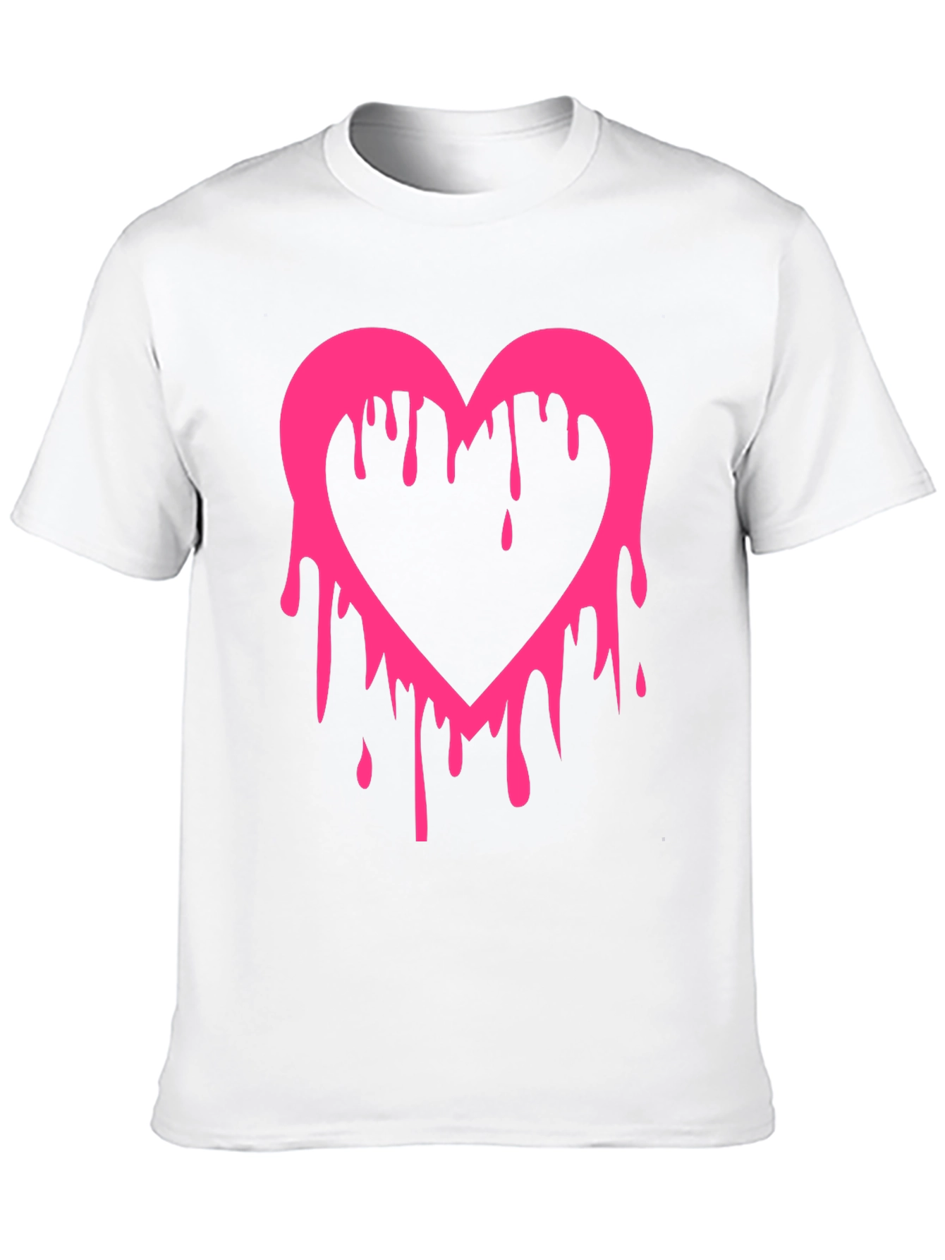 Dripping Heart Graphic Tee - Mens Black T-Shirt