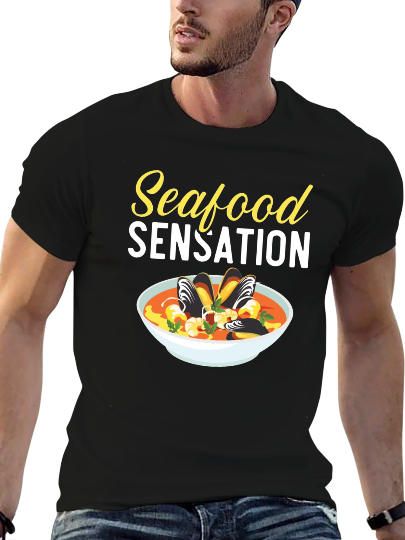 Seafood Sensation T-Shirt - Foodie Tee