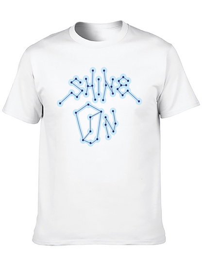 Shine On Graphic Tee - Constellation Design Black