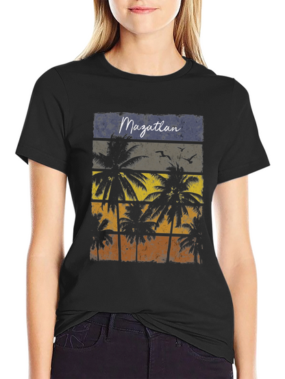 Mazatlan Palm Tree Graphic T-Shirt