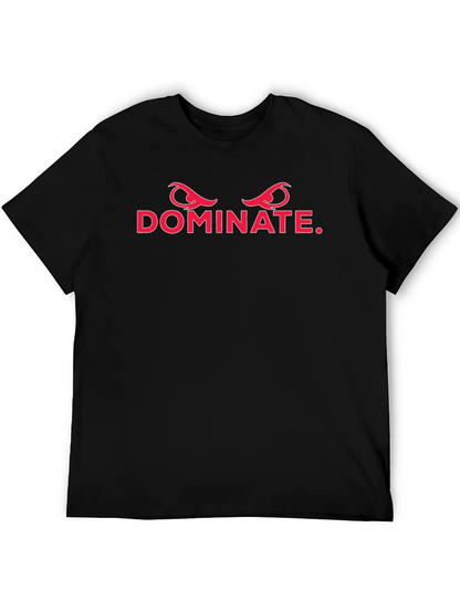 Dominate Graphic Tee - Mens Black Cotton T-Shirt