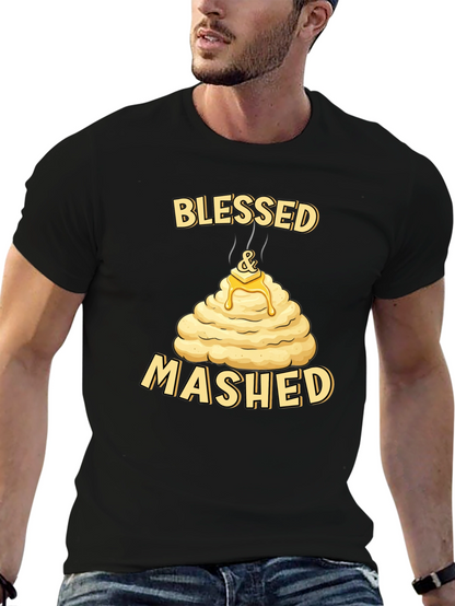 Blessed and Mashed T-Shirt Funny Thanksgiving Tee