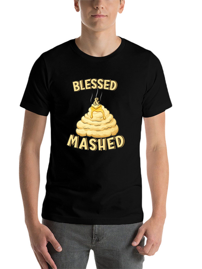 Blessed and Mashed T-Shirt Funny Thanksgiving Tee