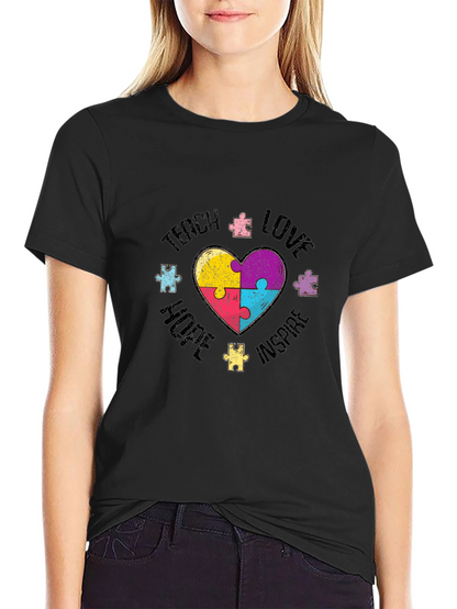 Teach Love Hope Autism Awareness T-Shirt