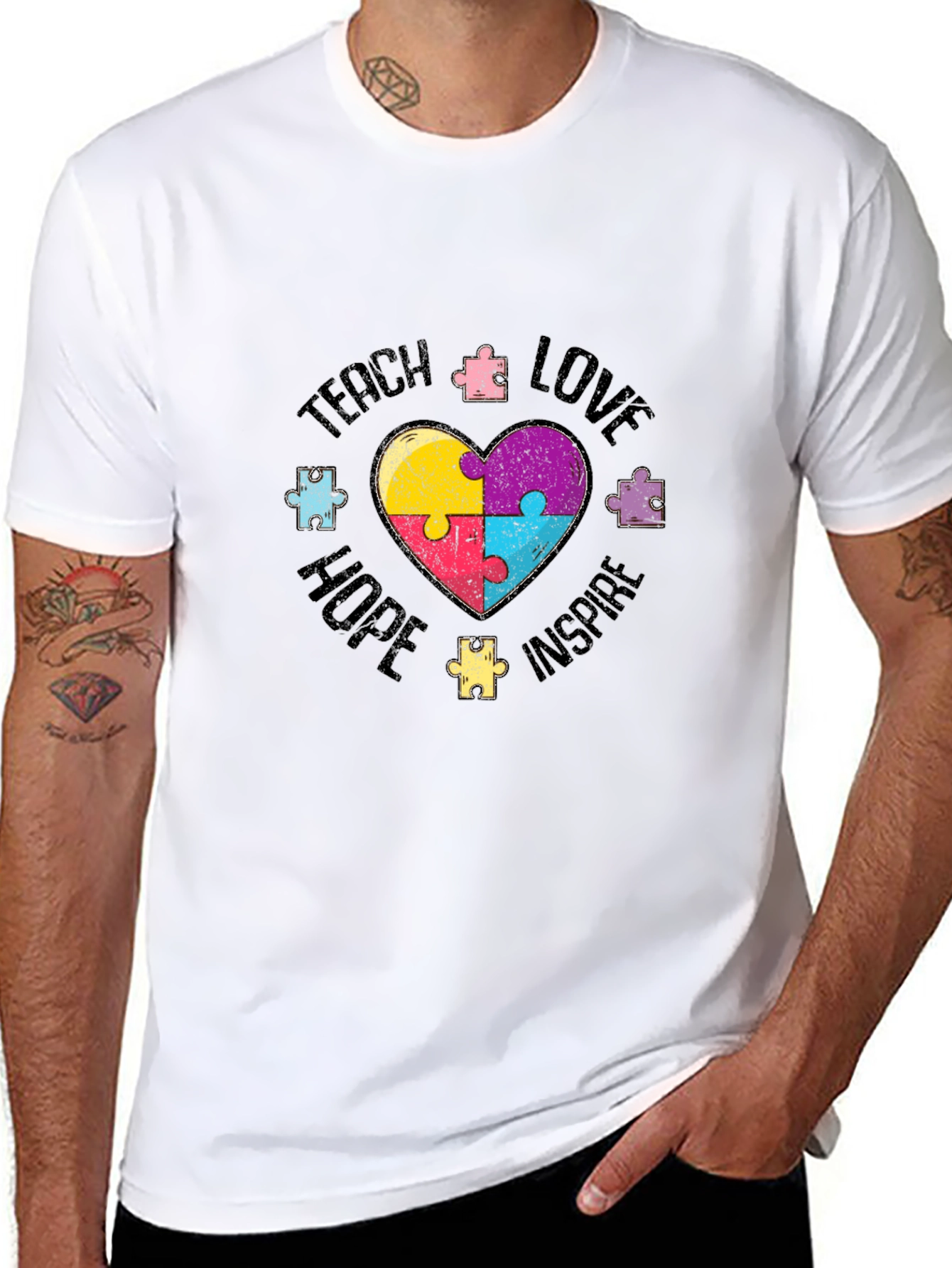 Teach Love Hope Autism Awareness T-Shirt
