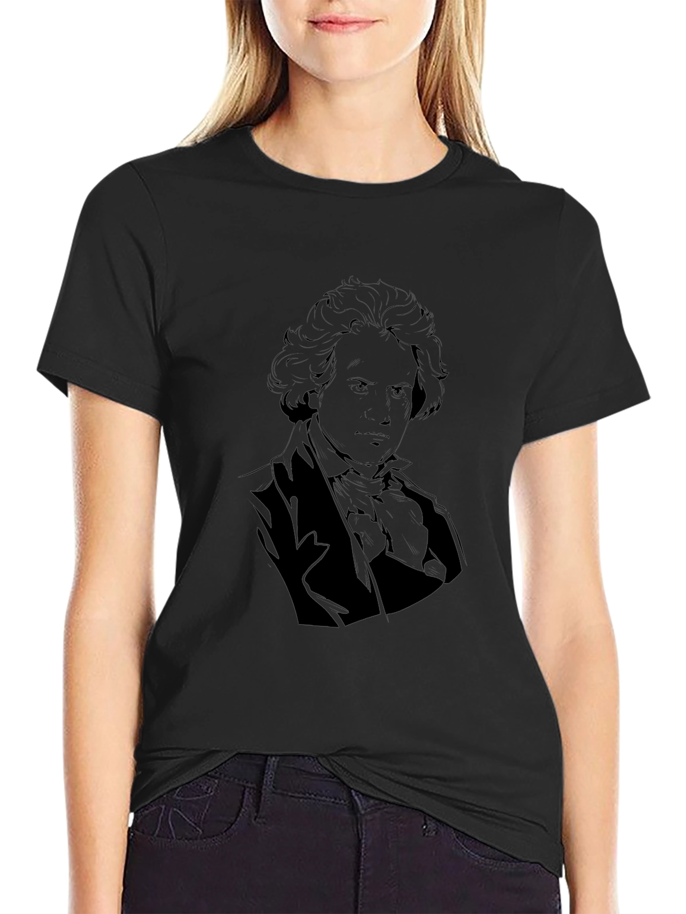 Beethoven Graphic Tee - Classic Composer Portrait Shirt