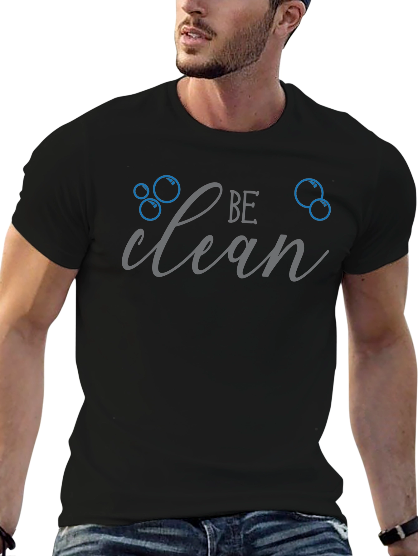 Be Clean T-Shirt - Black Graphic Tee