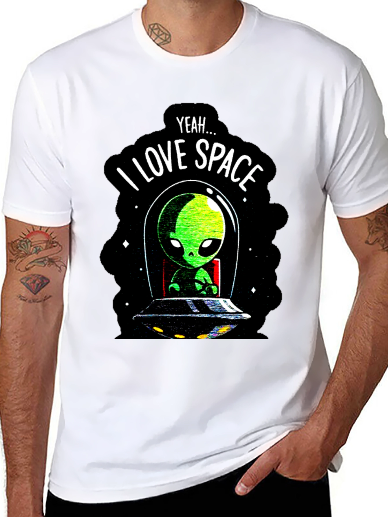 I Love Space Alien T-Shirt