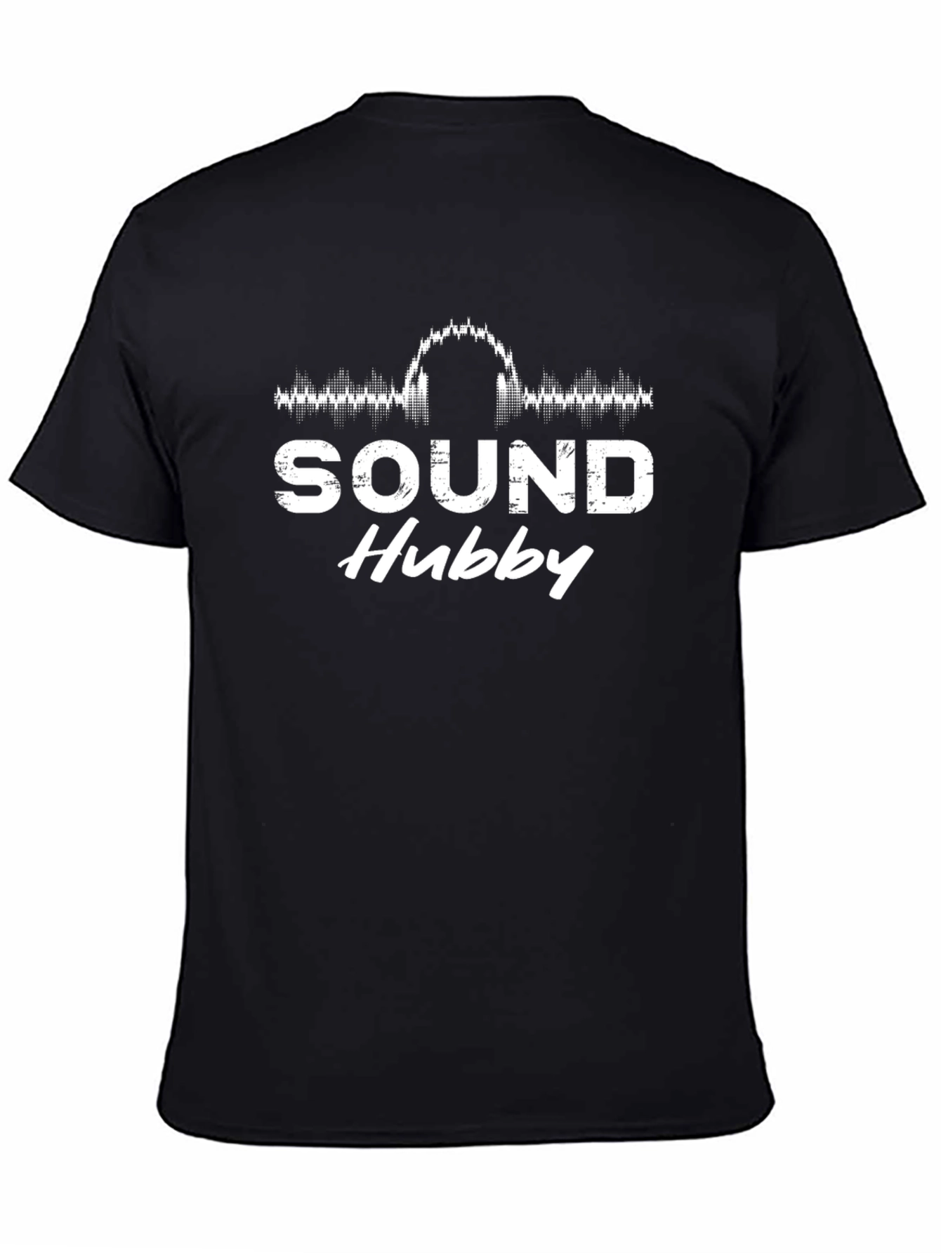Sound Hubby Black Graphic T-Shirt