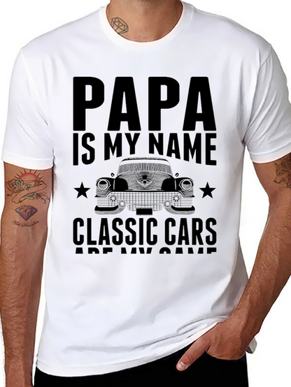 Papas Classic Car T-Shirt - The Perfect Gift!